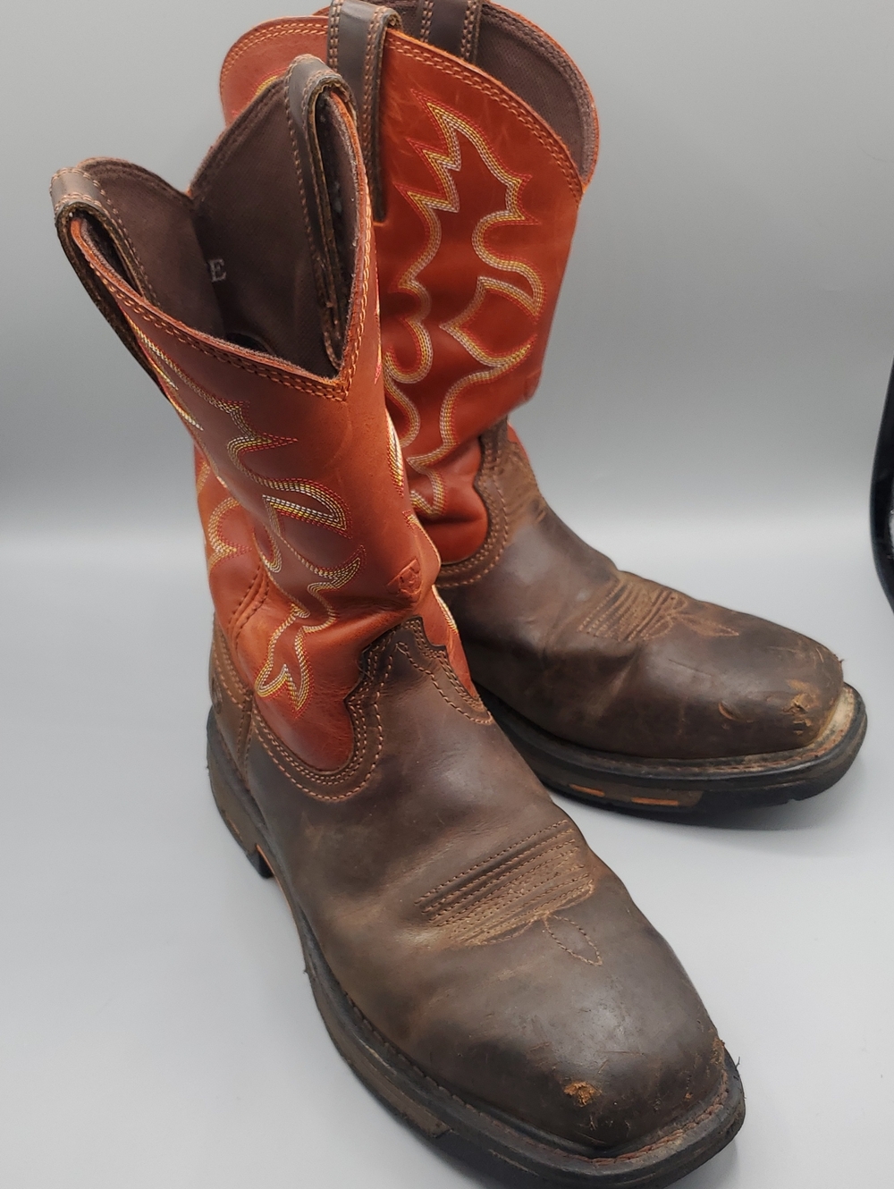 Ariat Sierra Steel Toe Western Work Boots | Orange Shaft | Men's 9 EE